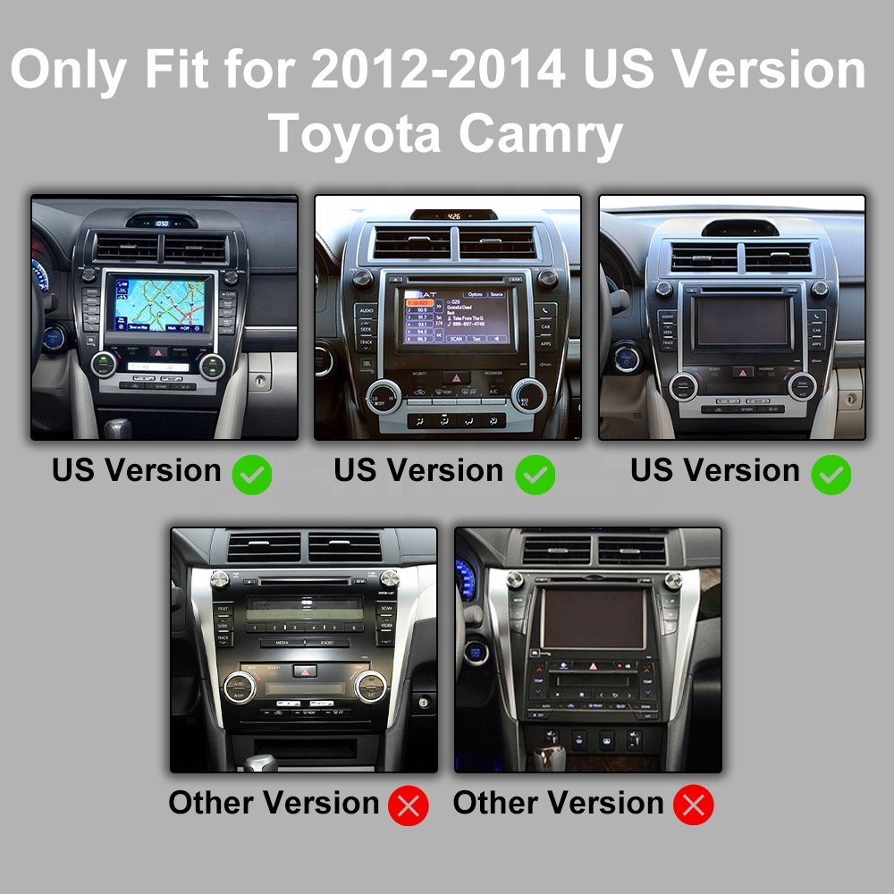 Podofo 10.1 Inch Double Din Car Radio Fascia Damage-free Special Kit Car DVD Player Accessories For Toyota Camry (US) 2012-2014