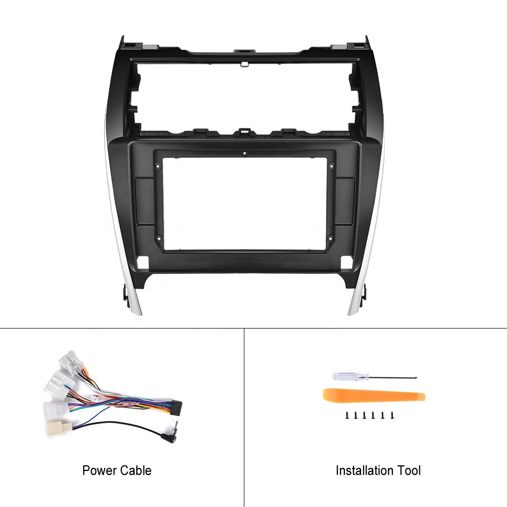 Podofo 10.1 Inch Double Din Car Radio Fascia Damage-free Special Kit Car DVD Player Accessories For Toyota Camry (US) 2012-2014