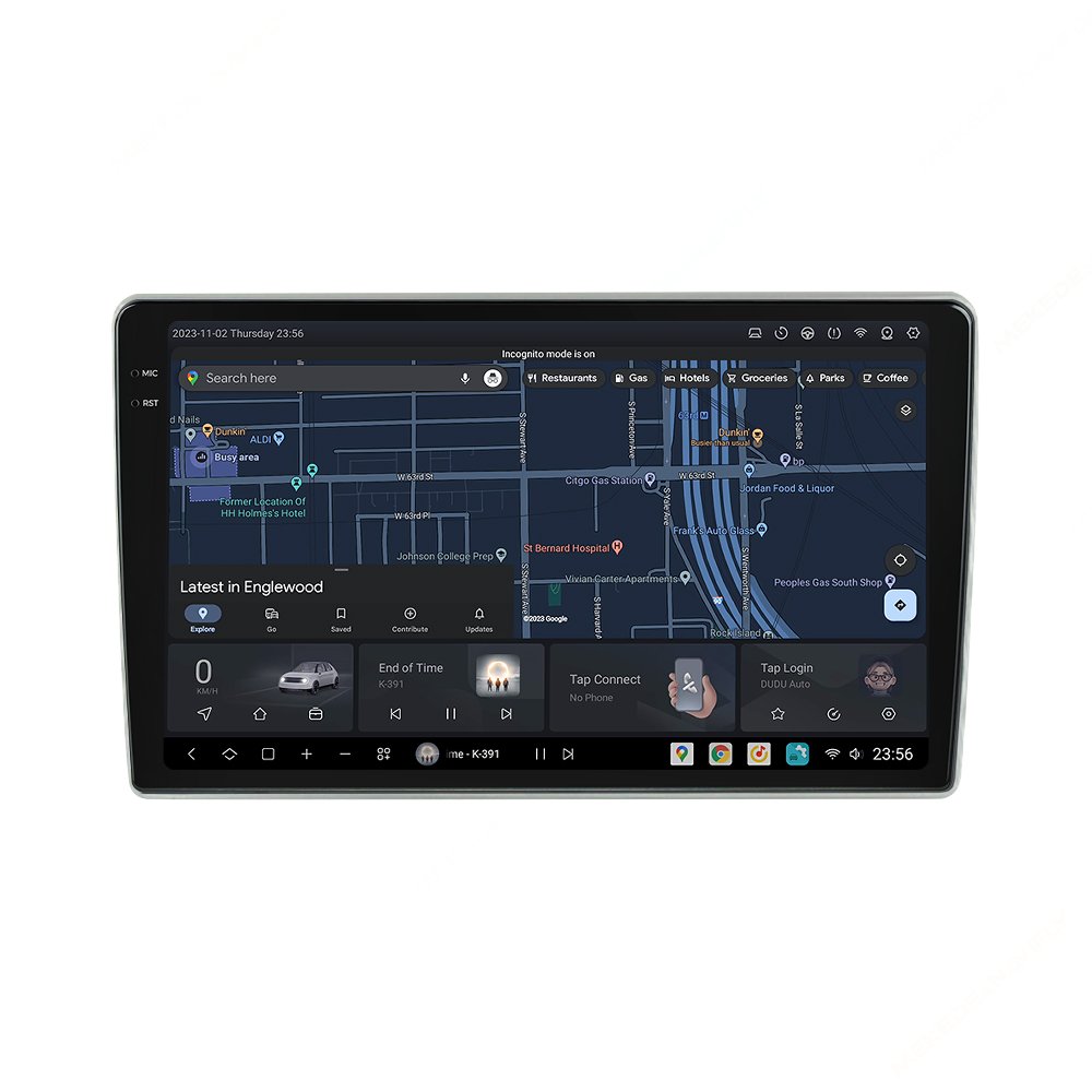 DUDUAUTO Car Radio Multimedia Player Navigation GPS Stereo Autoradio Car-play AUTO Android 13 For Peugeot 307 2001-2008
