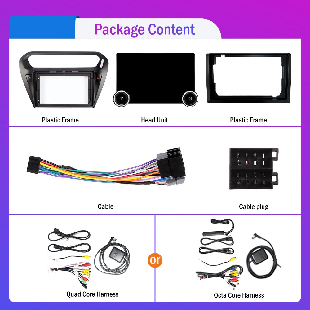 11.8Inch 2Din Android Car Radio For Peugeot 301 2013-2016 2K QLED Screen Car Stereo Car DVD Player Carplay Android Auto