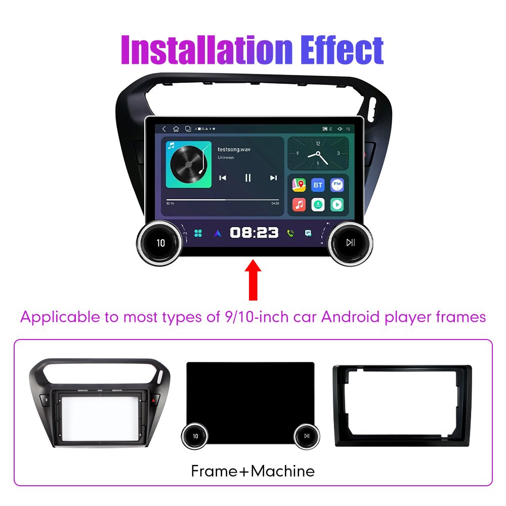 11.8Inch 2Din Android Car Radio For Peugeot 301 2013-2016 2K QLED Screen Car Stereo Car DVD Player Carplay Android Auto