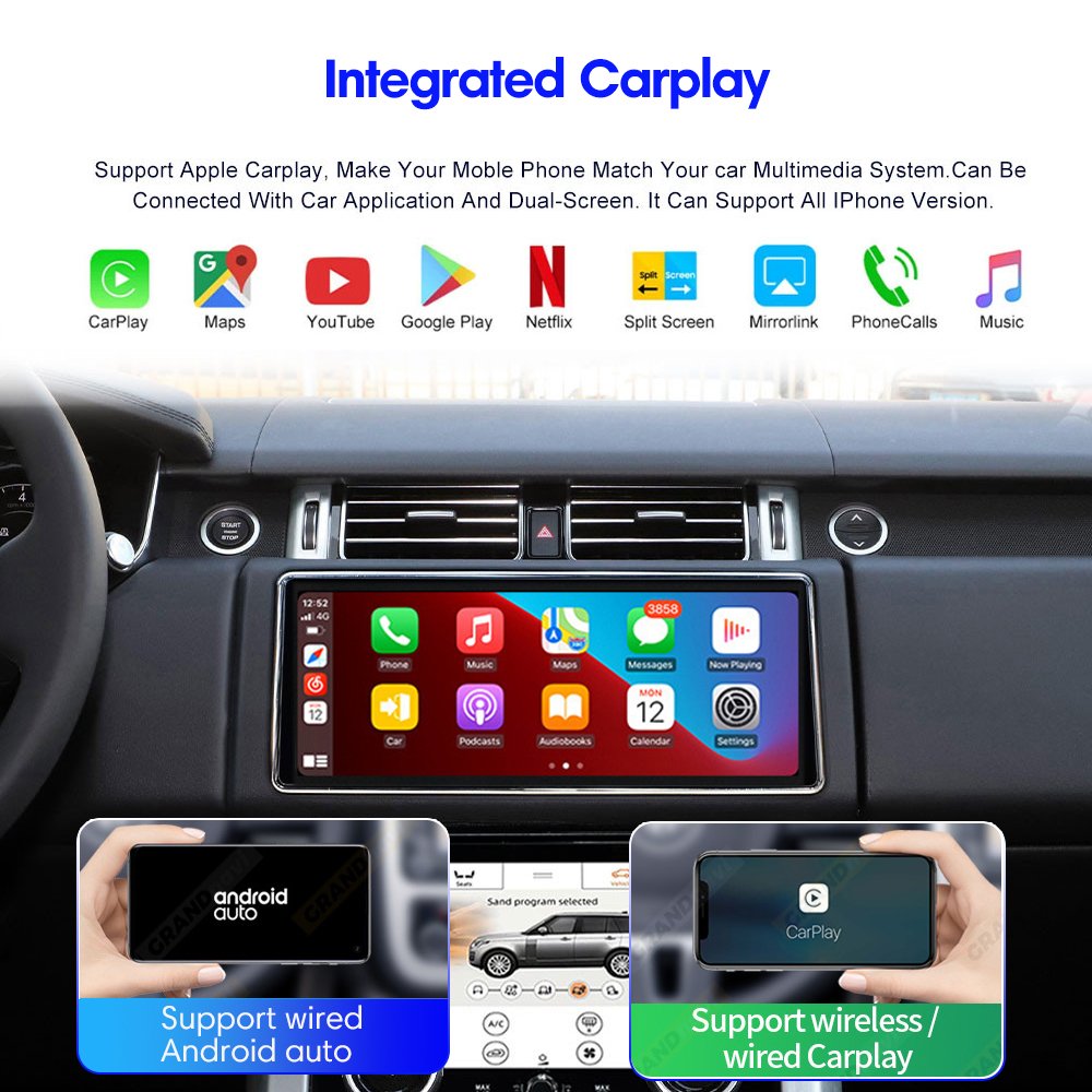 Multimedia GPS Navigation Head Unit Touch Screen Android Car DVD Player for Land Rover Range Rover Sport L494 2013-2016