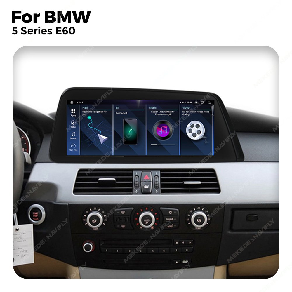 Mekede android car audio car-play auto 8core 4G WiFi for BWM 5 Series E60 12.3 inch 360 panoramic camera gps navigation