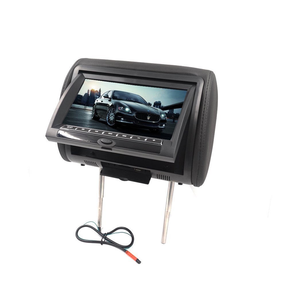 Supports DVD/CD dual screen 7'' headrest car dvd player with AV