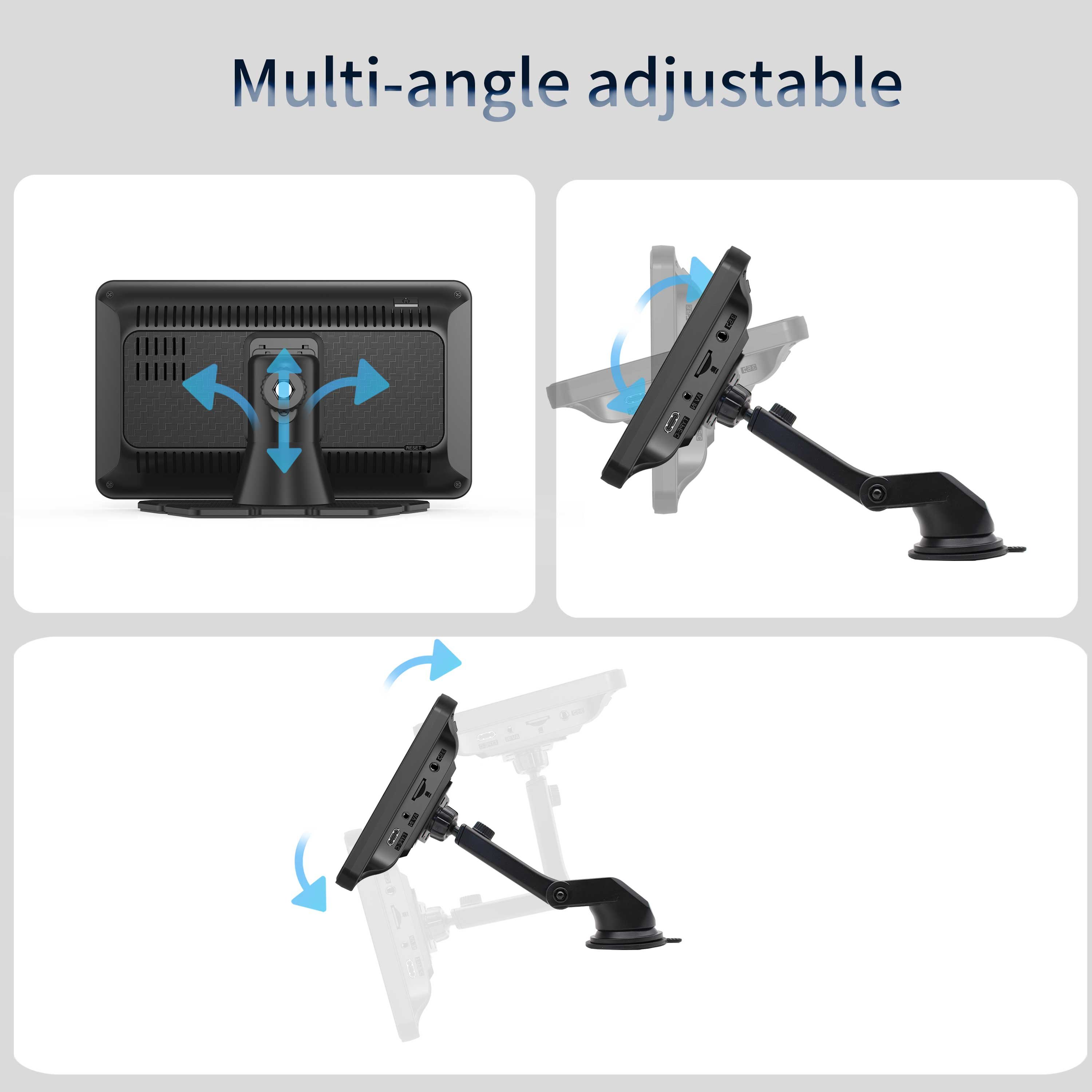 7 inch Carplay Android Car Auto Mirror IPS Touch Screen 3 In1 Stereo Support BT/Wifi Smart MP5 Player