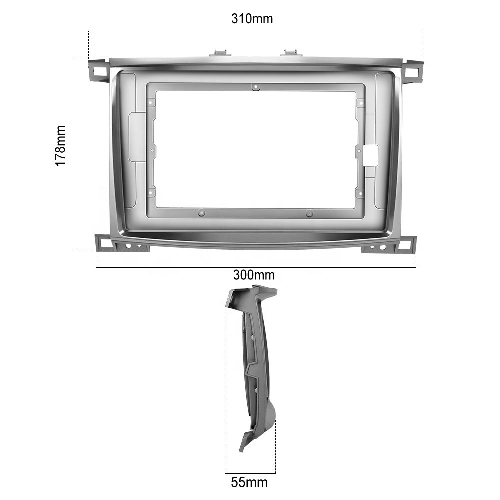 Podofo Dash Kit For Toyota Land Cruiser 2003-2006 Car Radio Stereo Autoradio Frame 10.1'' Car DVD Player Dashboard Fascia