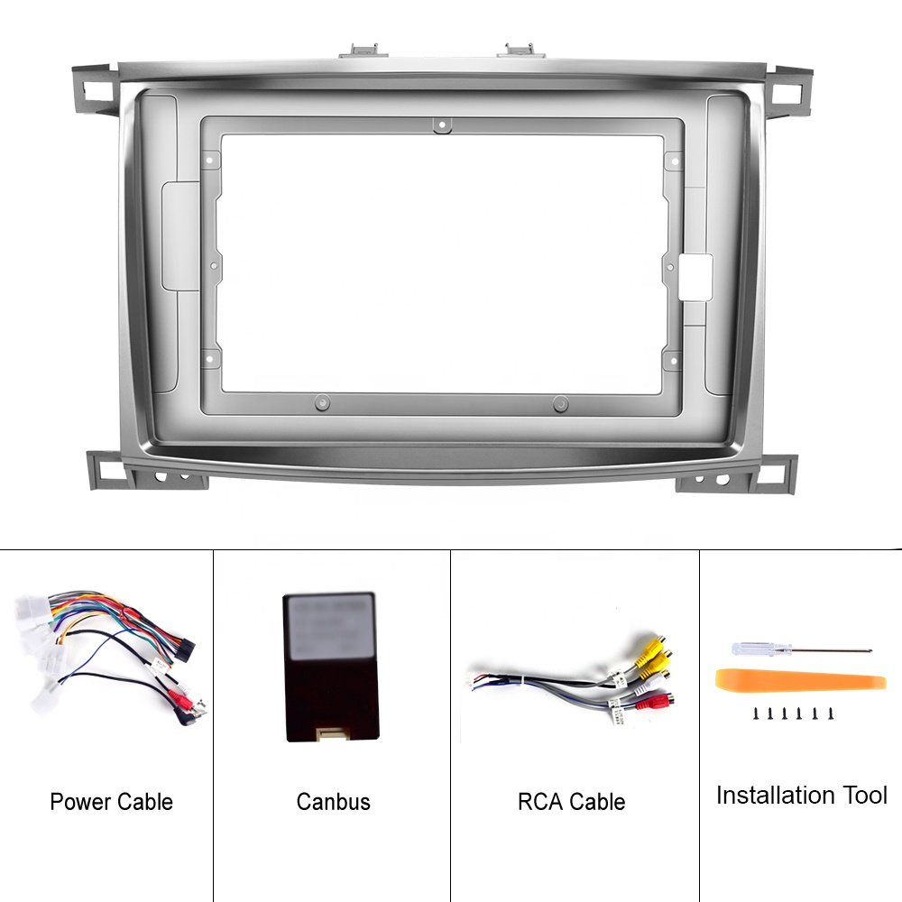 Podofo Dash Kit For Toyota Land Cruiser 2003-2006 Car Radio Stereo Autoradio Frame 10.1'' Car DVD Player Dashboard Fascia