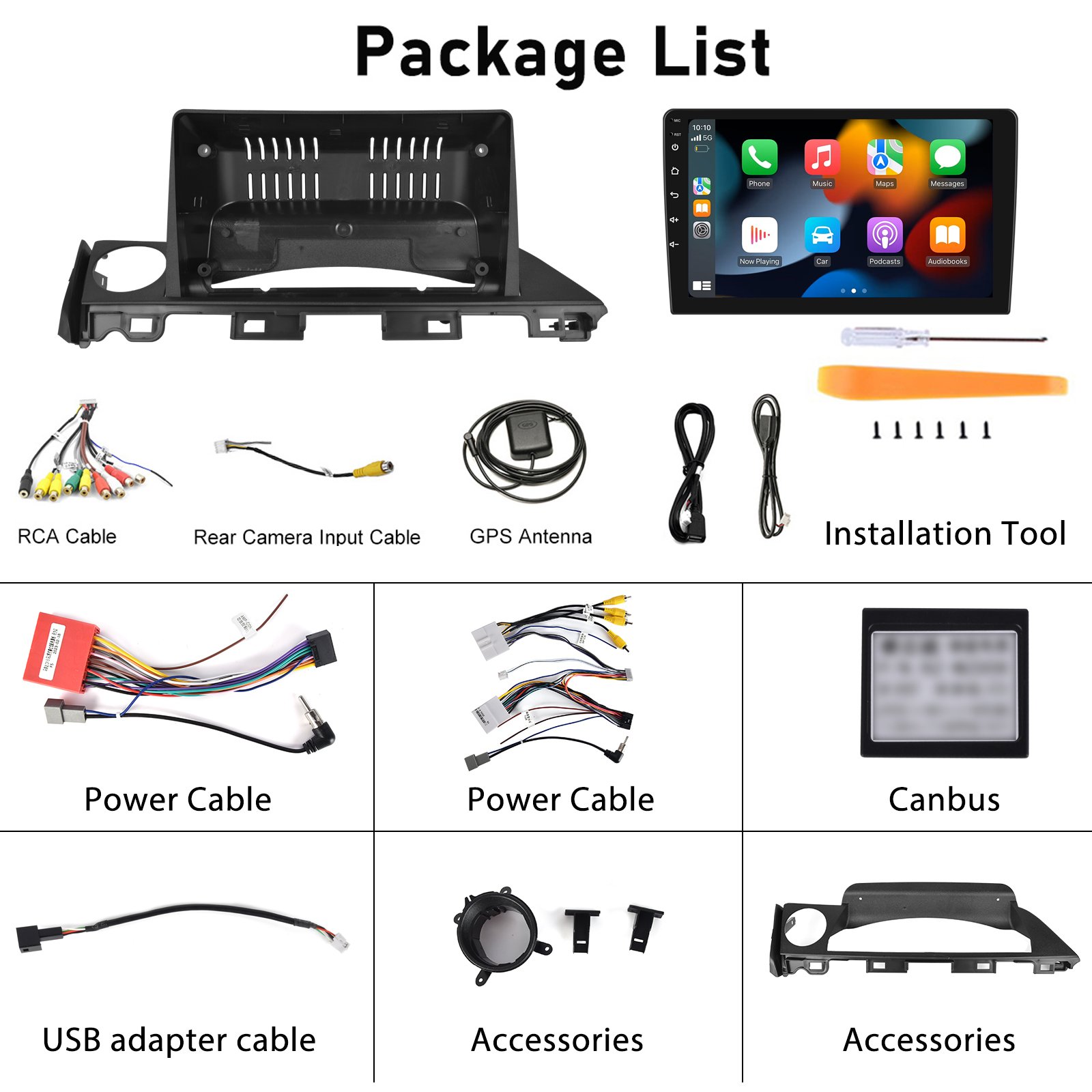Podofo 9 Inch Android Car Stereo Car Radio Carplay Android Auto for Mazda Atenza 2017-2019 GPS RDS HIFI