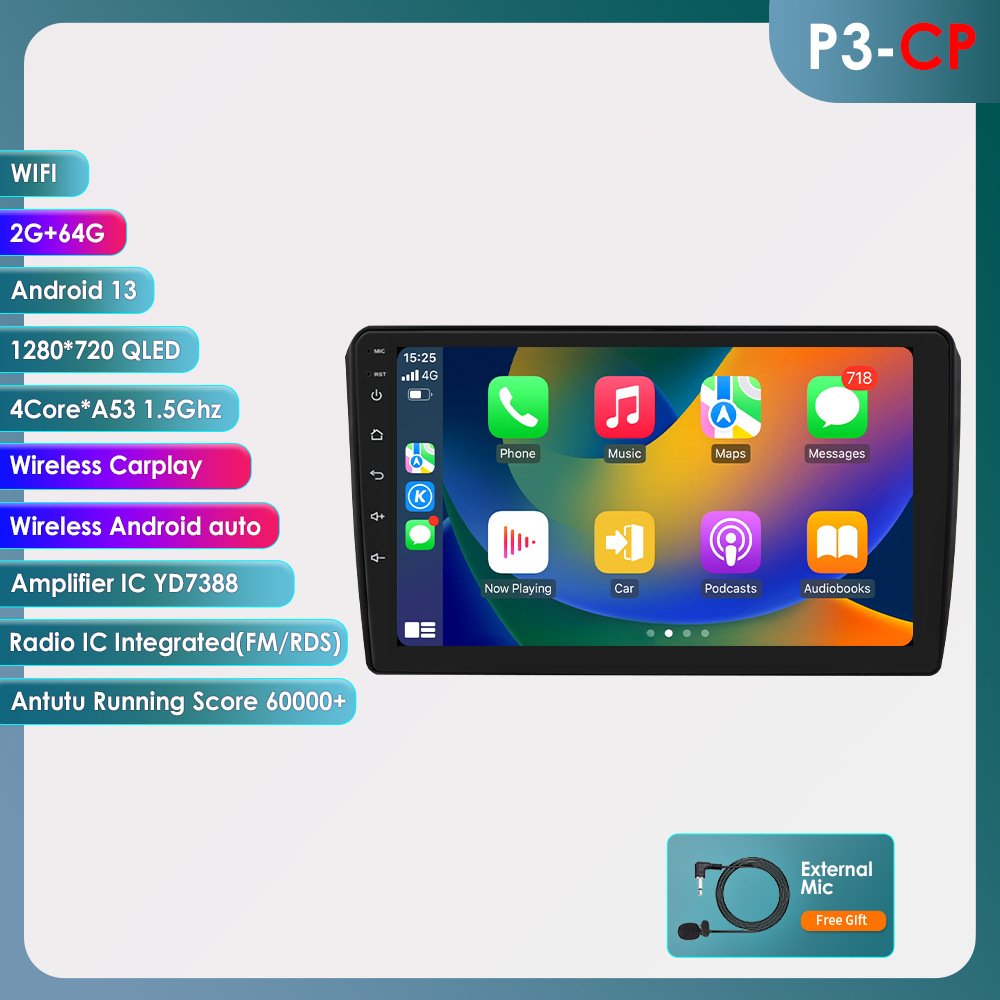 9 Inch Wifi+4G OLED Android 12 car dvd Player for Audi A3 with radio CarPlay Android Auto car stereo with GPS
