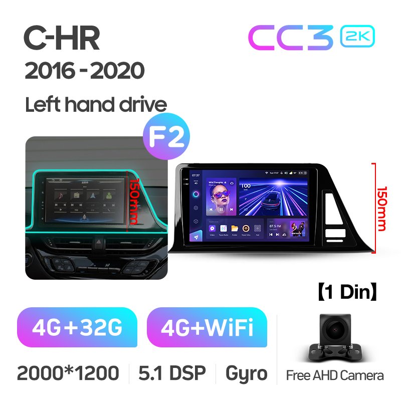 TEYES CC3 2K Car DVD Player For Toyota C-HR CHR F2 2016-2020 9 Inch Auto Electronics Android Car Radio DVD Player