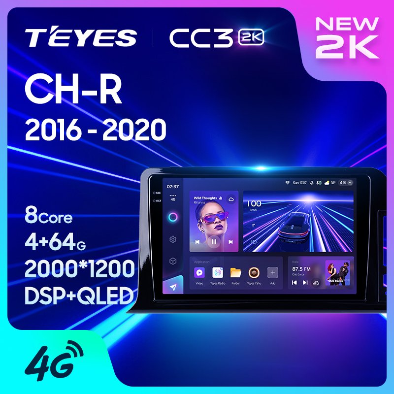 TEYES CC3 2K Car DVD Player For Toyota C-HR CHR F2 2016-2020 9 Inch Auto Electronics Android Car Radio DVD Player