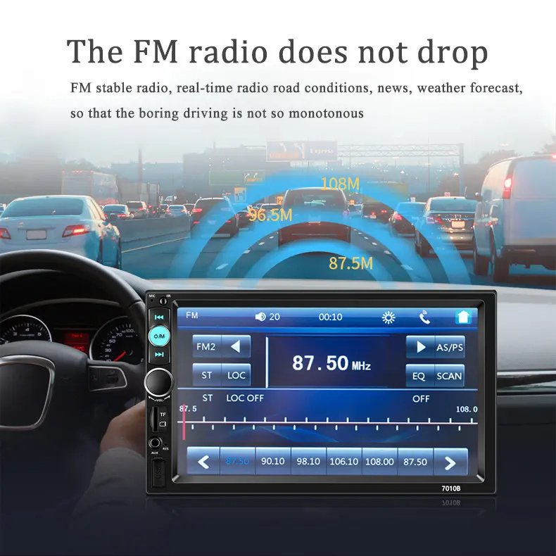 2 Din 7 Inch Multimedia Car Dvd Player Touch Screen Monitors Double Din Car Stereo Reverse Camera Android Car Radio