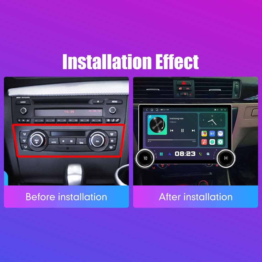 11.8" Diamond Dual Knobs 2K QLED Screen 2 Din Android Car Radio For BMW 1 series 2008-2012 High Stereo Android Auto Carplay