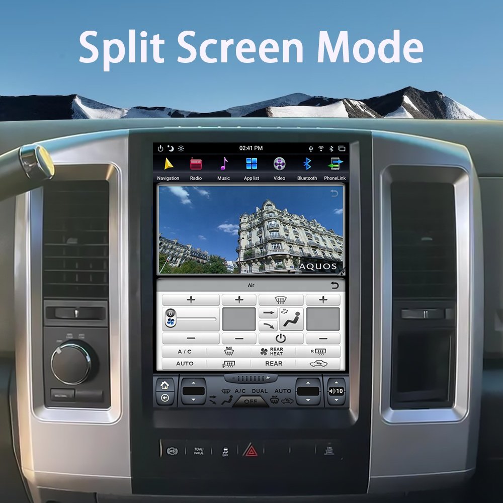 Tesla Style For Dodge RAM 1500 2500 2013 2014 2015 2016 2017 2018 2019 Android GPS navigation Audio Radio Receiver multimedia