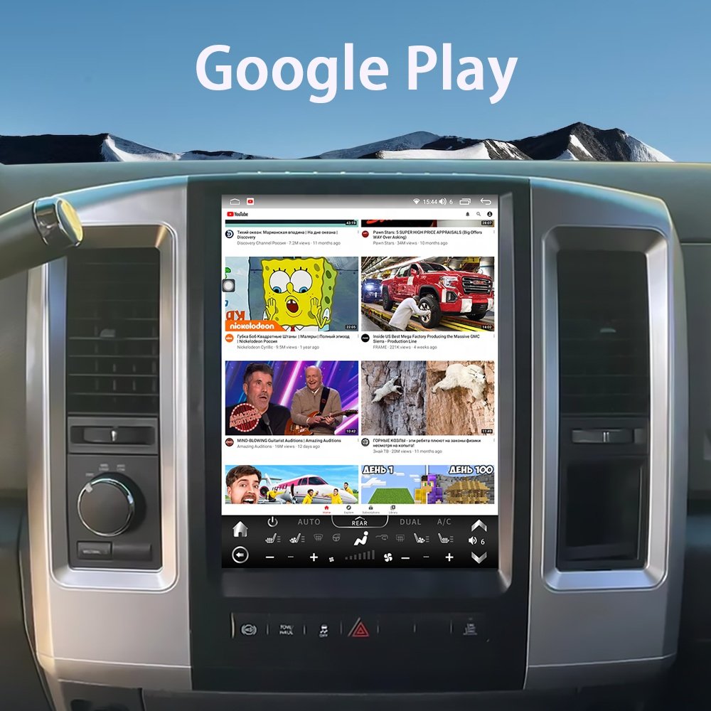 Tesla Style For Dodge RAM 1500 2500 2013 2014 2015 2016 2017 2018 2019 Android GPS navigation Audio Radio Receiver multimedia