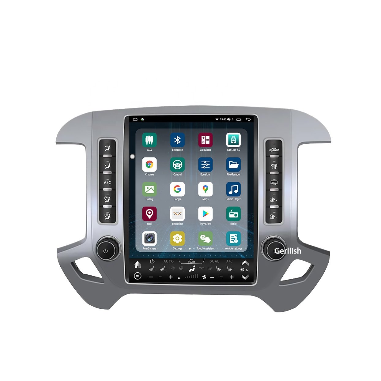 Gerllish GPS Navigation Auto Radio 12.1" Vertical Screen Car DVD Player Radio for Chevrolet Silverado GMC Sierra Chevy Sylve