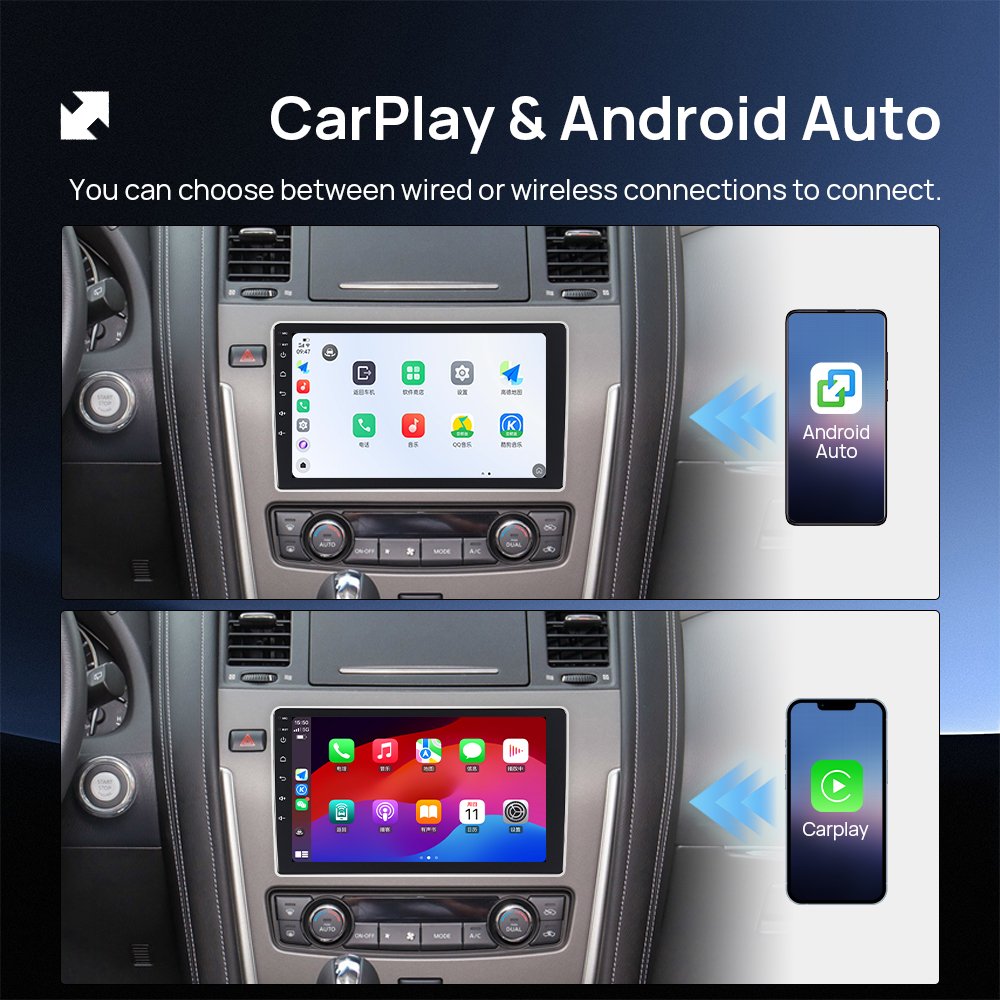 Car Android Player 9/10inch Car Audio DVD Player For Universal Carplay Auto radio Fm GPS Wifi Radio Multimedia Monitor