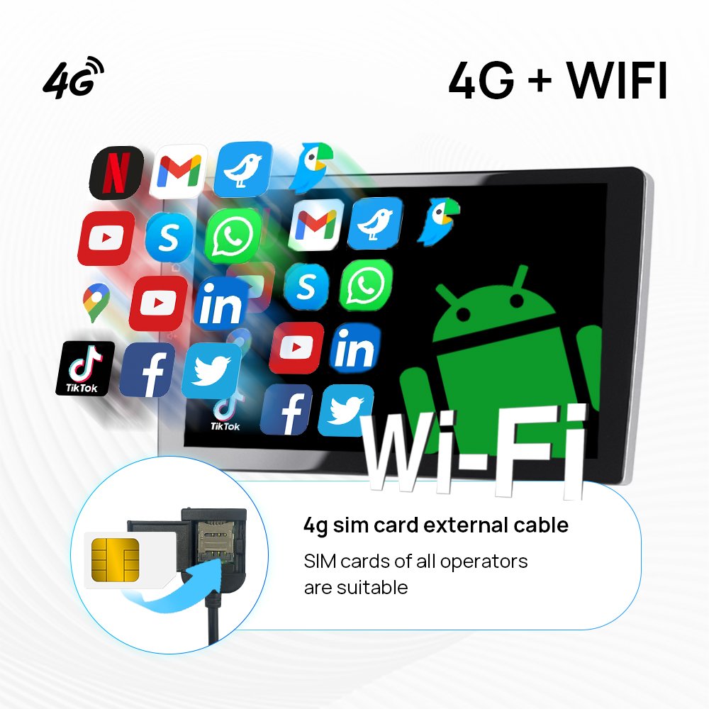 Car Android Player 9/10inch Car Audio DVD Player For Universal Carplay Auto radio Fm GPS Wifi Radio Multimedia Monitor