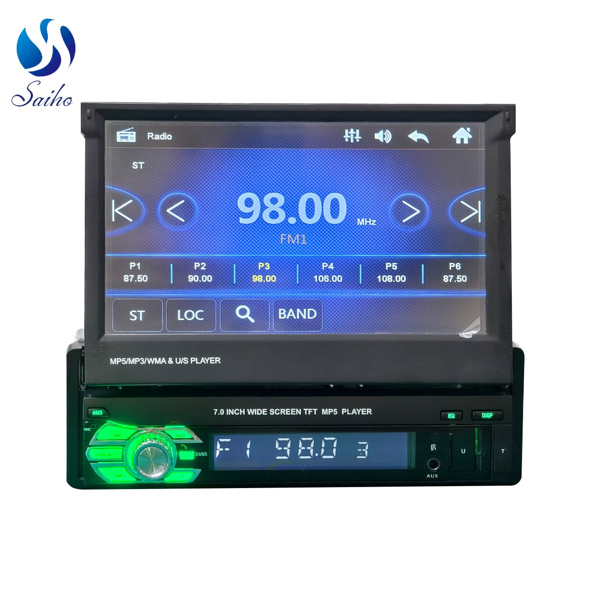 Car MP5 Player 1din Auto Retractable MP5 Multimedia Player 7inch Car Stereo Video DVD Player