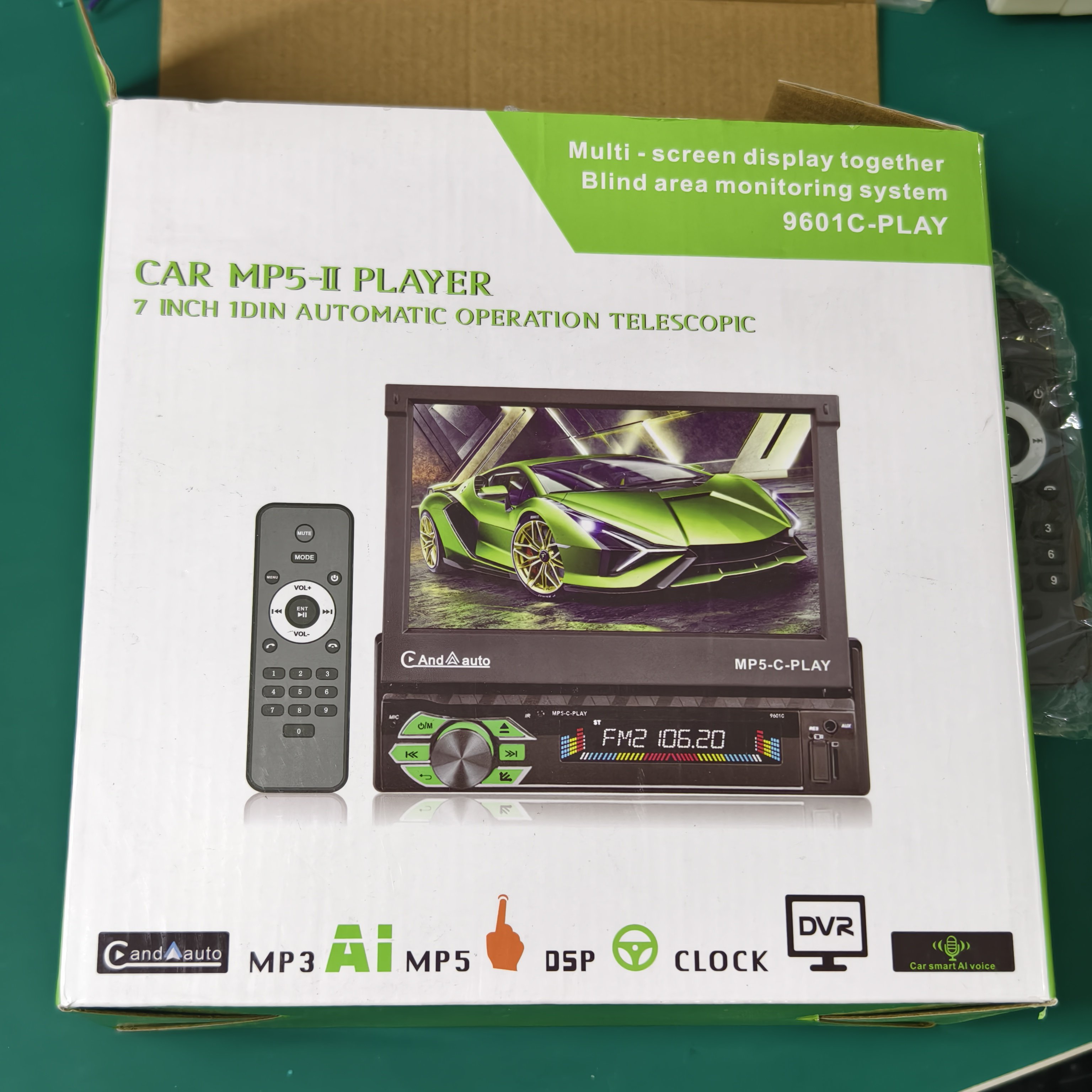 Car MP5 Player 1din Auto Retractable MP5 Multimedia Player 7inch Car Stereo Video DVD Player