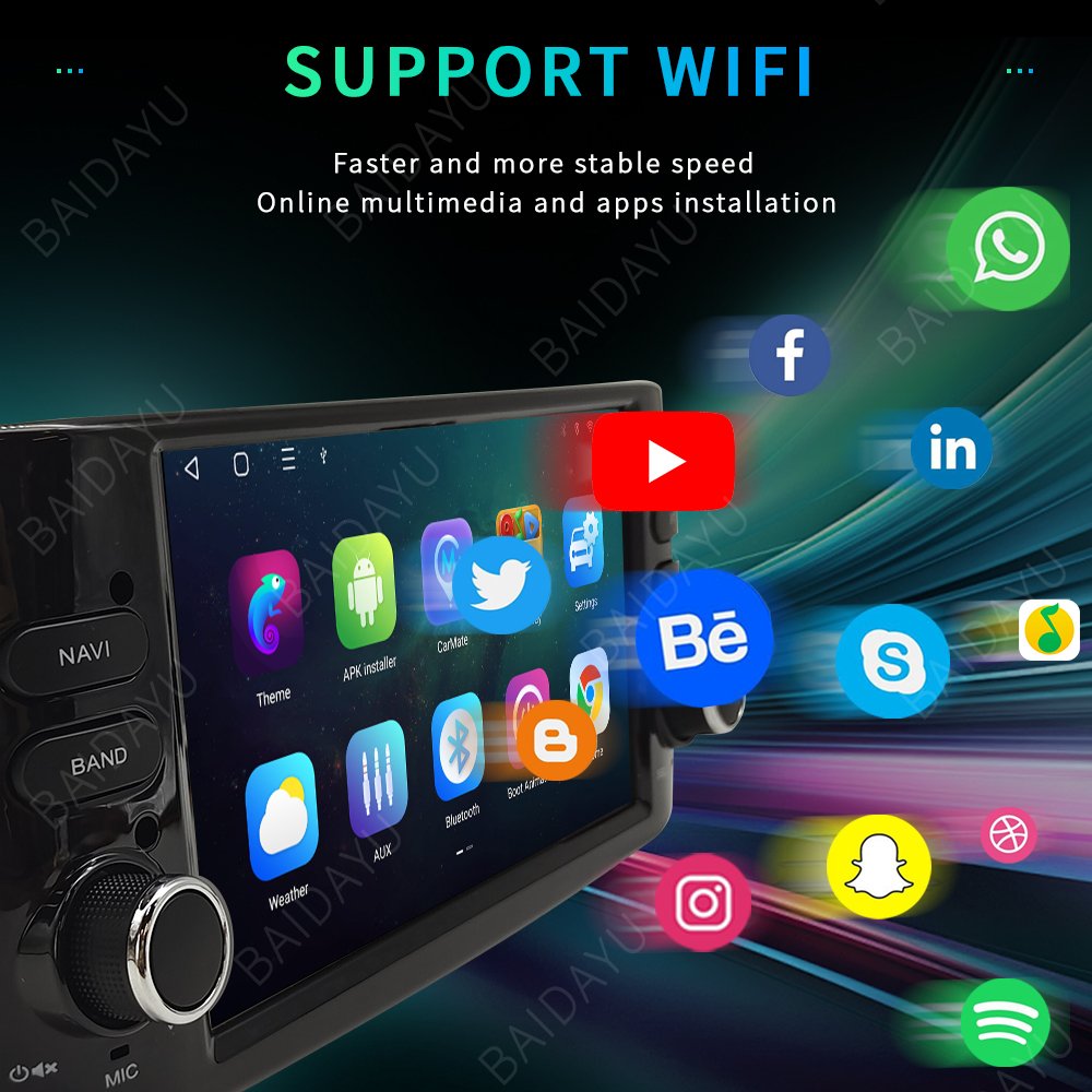 7inch 4+32G Car Multimedia 2Din Android Radio For Fiat Punto Linea 2010-2015 Carplay gps car dvd player