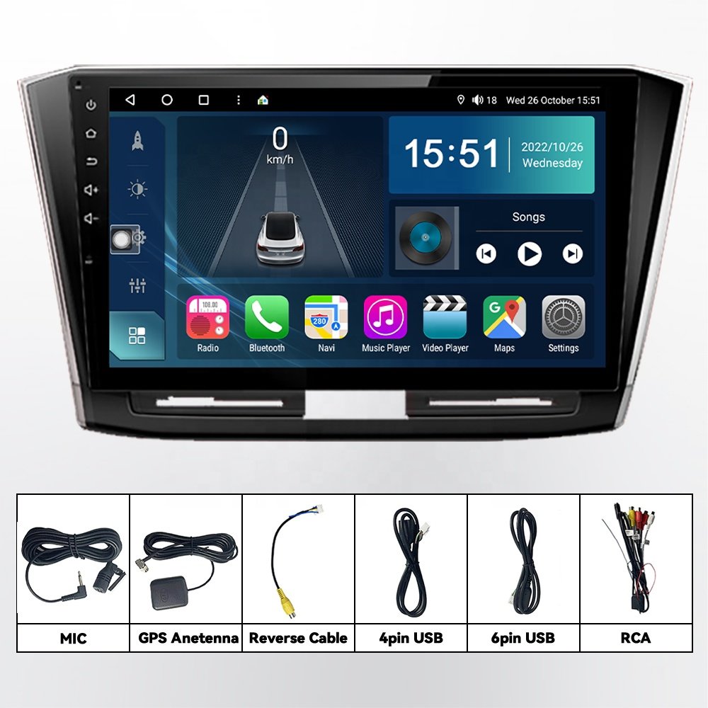 Android 12 Car Radio 9/10 inch Car Stereo Touch Screen Carplay Car Multimedia Player for Volkswagen Touareg Passat Golf Jetta