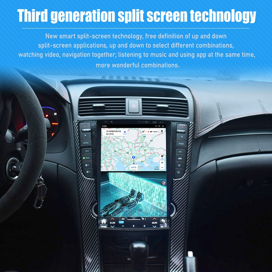 12.1 Inch Tesla Screen Auto Stereo GPS Navigation android auto carplay Car radio For Acura TL 2004 2005 2006 2007 2008