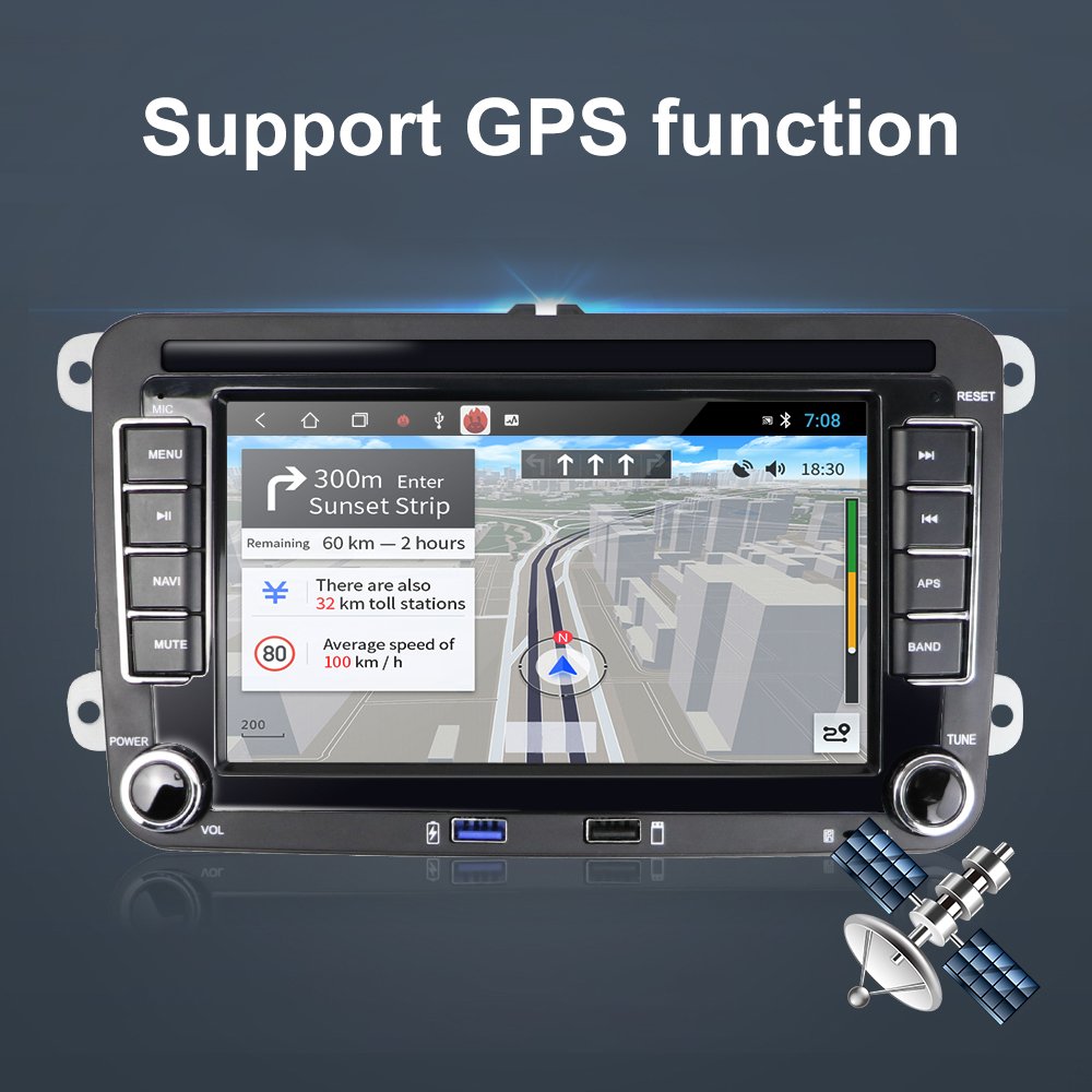(EU Stock) Podofo 7'' Android Car Radio CarPlay Android Auto GPS WIFI HiFi FM RDS For VW/SAGITAR/JATTA/MAGOTAN V6/GOLF VI/POLO