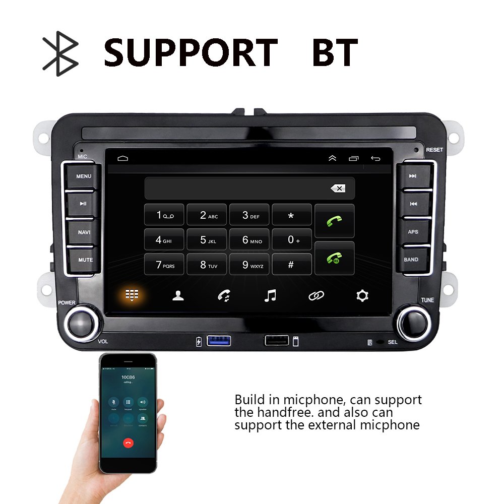 (EU Stock) Podofo 7'' Android Car Radio CarPlay Android Auto GPS WIFI HiFi FM RDS For VW/SAGITAR/JATTA/MAGOTAN V6/GOLF VI/POLO