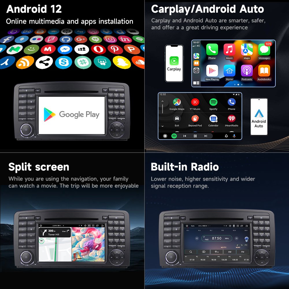 7 Inch Car DVD Player Car Radio Original Fit Car For Mercedes Benz R class 2005-2014