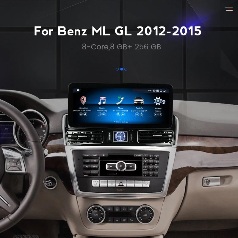 Android 13 Car Multimedia Video Player For Mercedes Benz ML GL GLE GLS W166 X166 2012-2019 head unit Auto 360 Cam