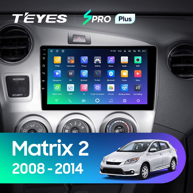 TEYES SPRO Plus For Toyota Matrix 2 E140 2008 - 2014 Car Radio Multimedia Video Player Navigation GPS Android 10 No 2din 2 din