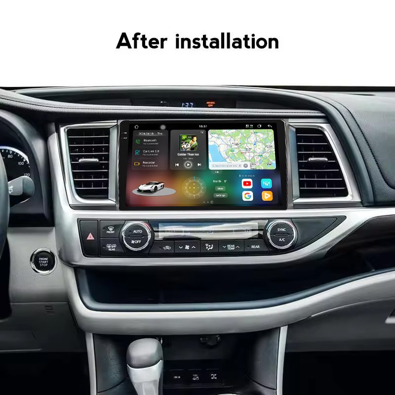 9.5" 2000*1000 QLED Touch Screen Android 13 Car DVD Player Auto Stereo Video Player For Toyota Highlander 2013-2018