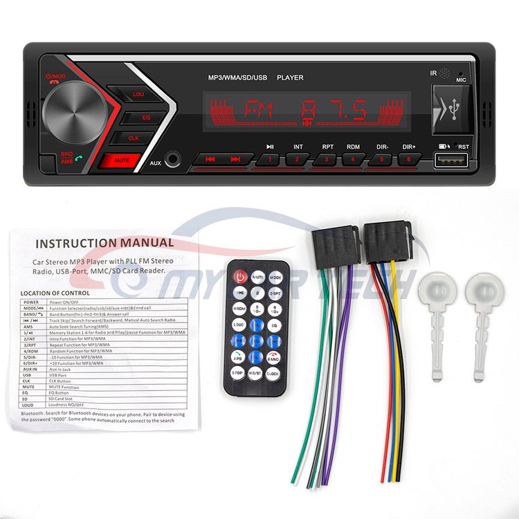New Hot Sale Android Touch Screen 1 Din Car Radio Mp3 Player With Bt Fm/sd/usb/aux High Power Car Audio Auto Radio