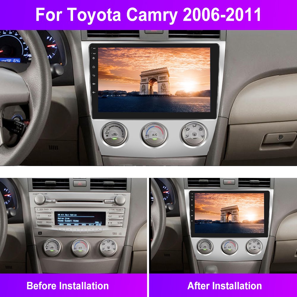 Podofo 10" Android Car Stereo For Toyota Camry 2006-2011 Car Radio Autoradio Wireless Carplay Android Auto GPS Wifi Hifi RDS