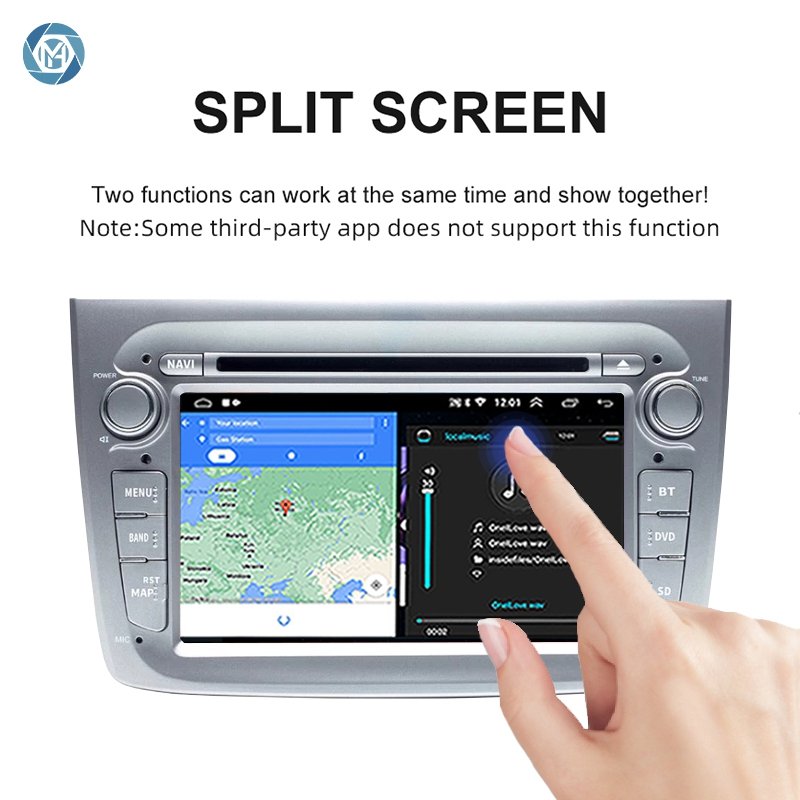 7 inch TPMS DAB DSP IPS Android wireless CarPlay 4G car dvd player for Alfa Romeo Mito