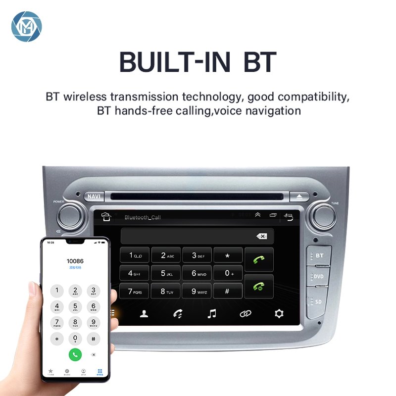 7 inch TPMS DAB DSP IPS Android wireless CarPlay 4G car dvd player for Alfa Romeo Mito