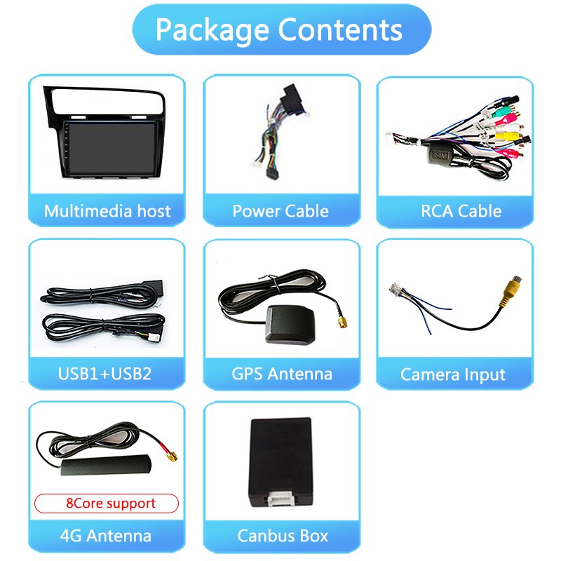 Car Multimedia Radio Audio Car DVD Player 10.1" Android 1din AHD Map WIFI GPS Navigation for VW GOLF 2014-2016
