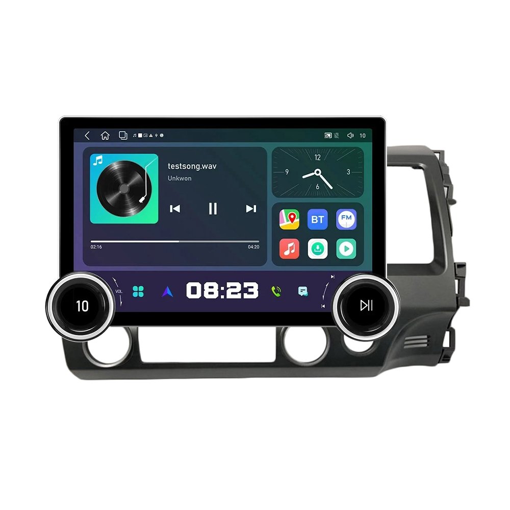 11.8Inch 2Din Android Car Radio For Honda Civic 2005-2011 RHD 2K QLED Screen Car Stereo Car DVD Player Carplay Android Auto