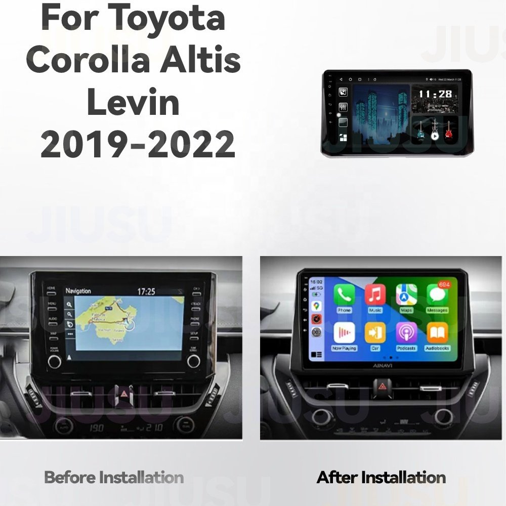Touch Screen Android 13 Car Radio GPS Navigation DVD Player Stereo Multimedia Audio System for Toyota Corolla 2019-2022 with DSP