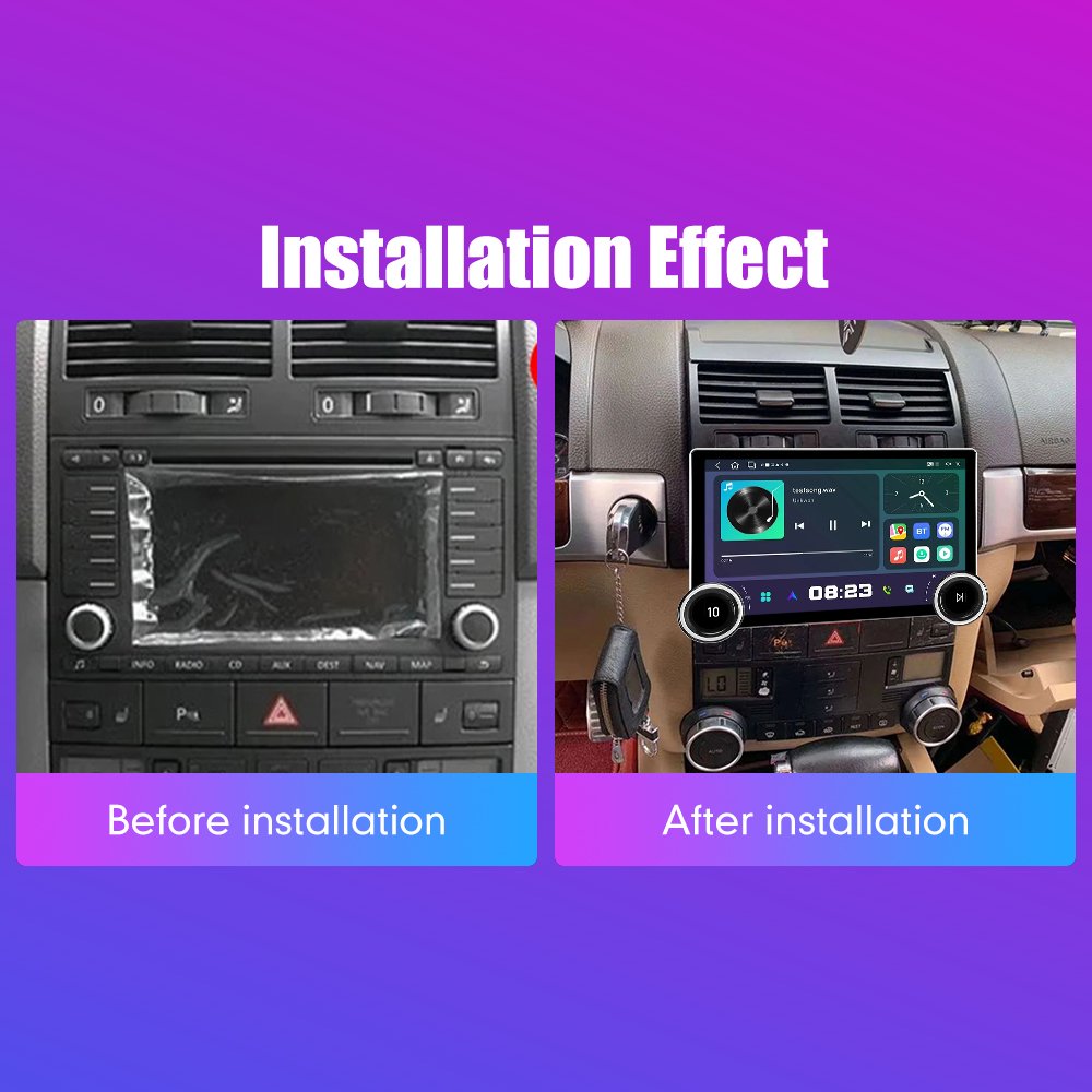 11.8Inch 2Din Android Car Radio For VW Touareg 2003-2010 2K QLED Screen Car Stereo Car DVD Player Carplay Android Auto
