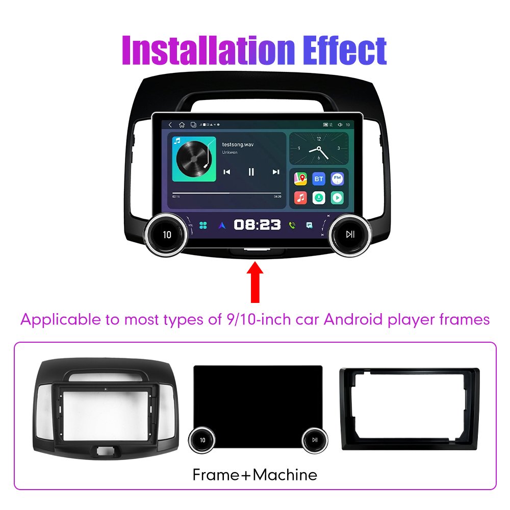 11.8Inch Car Radio For Hyundai Elantra 2008 2009 2010 DIAMOND 2K QLED Screen 2Din Android Car Stereo Car DVD Player Carplay DSP