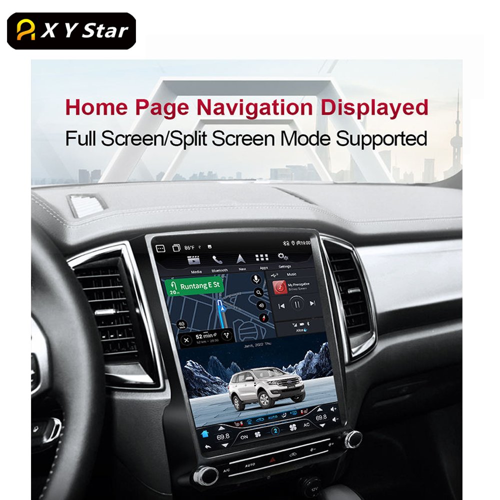 12.1inch android 11 touch screen car dvd player for Ford Ranger Raptor Everest 2016-2021