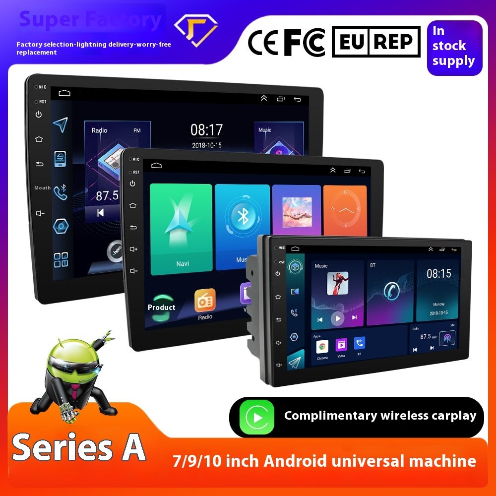 7/9.0/10 Inch Cross-Border Universal Android GPS Car Navigation System with LCD Dashboard Carplay & MP3 Wireless DVD MP3 Player