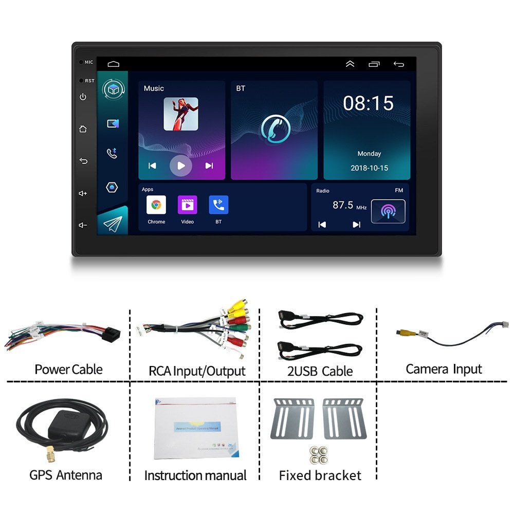 7/9.0/10 Inch Cross-Border Universal Android GPS Car Navigation System with LCD Dashboard Carplay & MP3 Wireless DVD MP3 Player