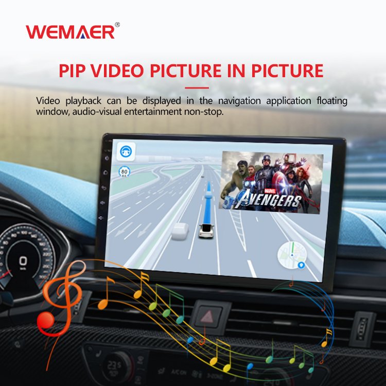 Wemaer 2+32G 10 Inch Carplay Front Rear Dual Recording Navigation GPS DPS BDS Android 10 USB Touch Screen MP3 MP4 Car DVD Player