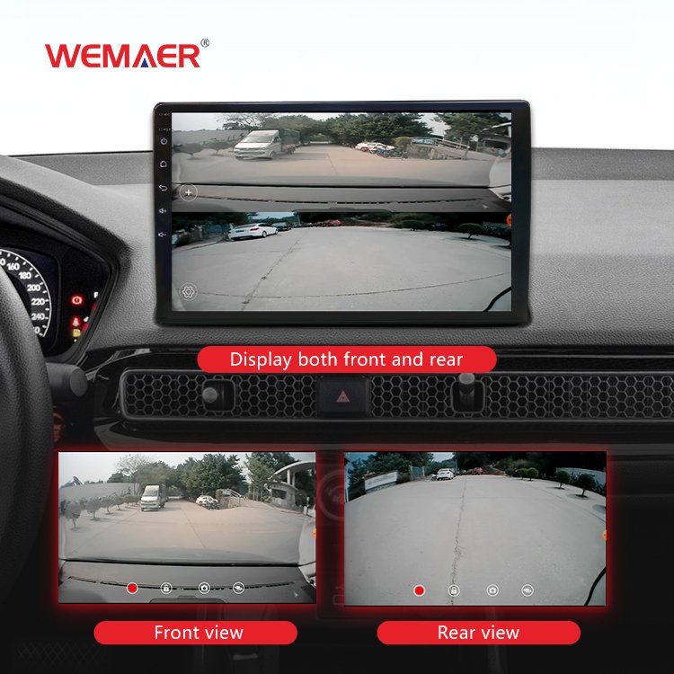 Wemaer 2+32G 10 Inch Carplay Front Rear Dual Recording Navigation GPS DPS BDS Android 10 USB Touch Screen MP3 MP4 Car DVD Player