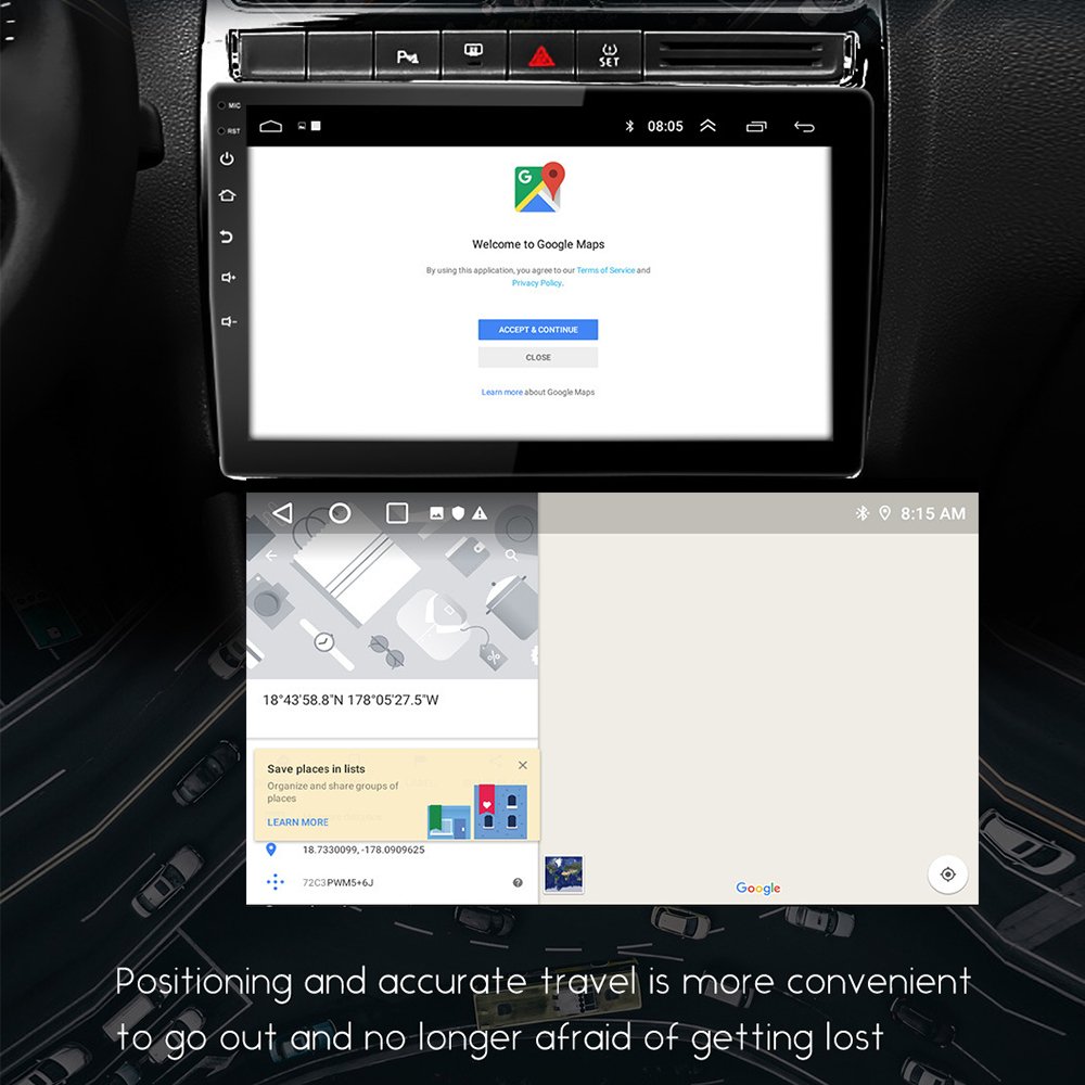 2 Din Android Car Radio Carplay 10 Inch Touch Screen Car DVD Player Car Stereo BT Wifi GPS Navigation with Rear Camera