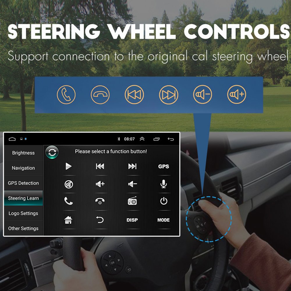 2 Din Android Car Radio Carplay 10 Inch Touch Screen Car DVD Player Car Stereo BT Wifi GPS Navigation with Rear Camera