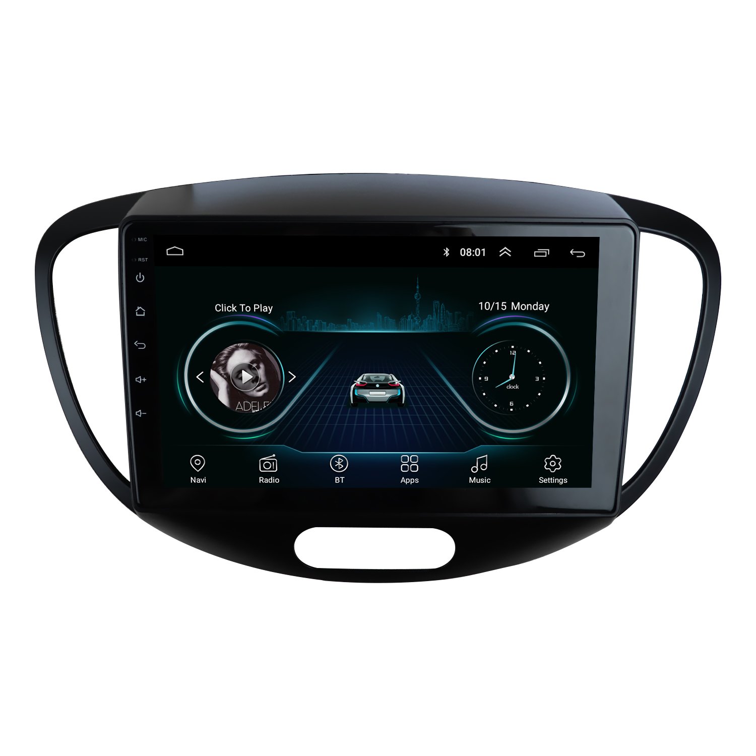 Car Radio Fascia for HYUNDAI I-10 2012 Dash Installation Android Player Frame Adapter Cover Panel 9 INCH Stereo GPS DVD Bezel